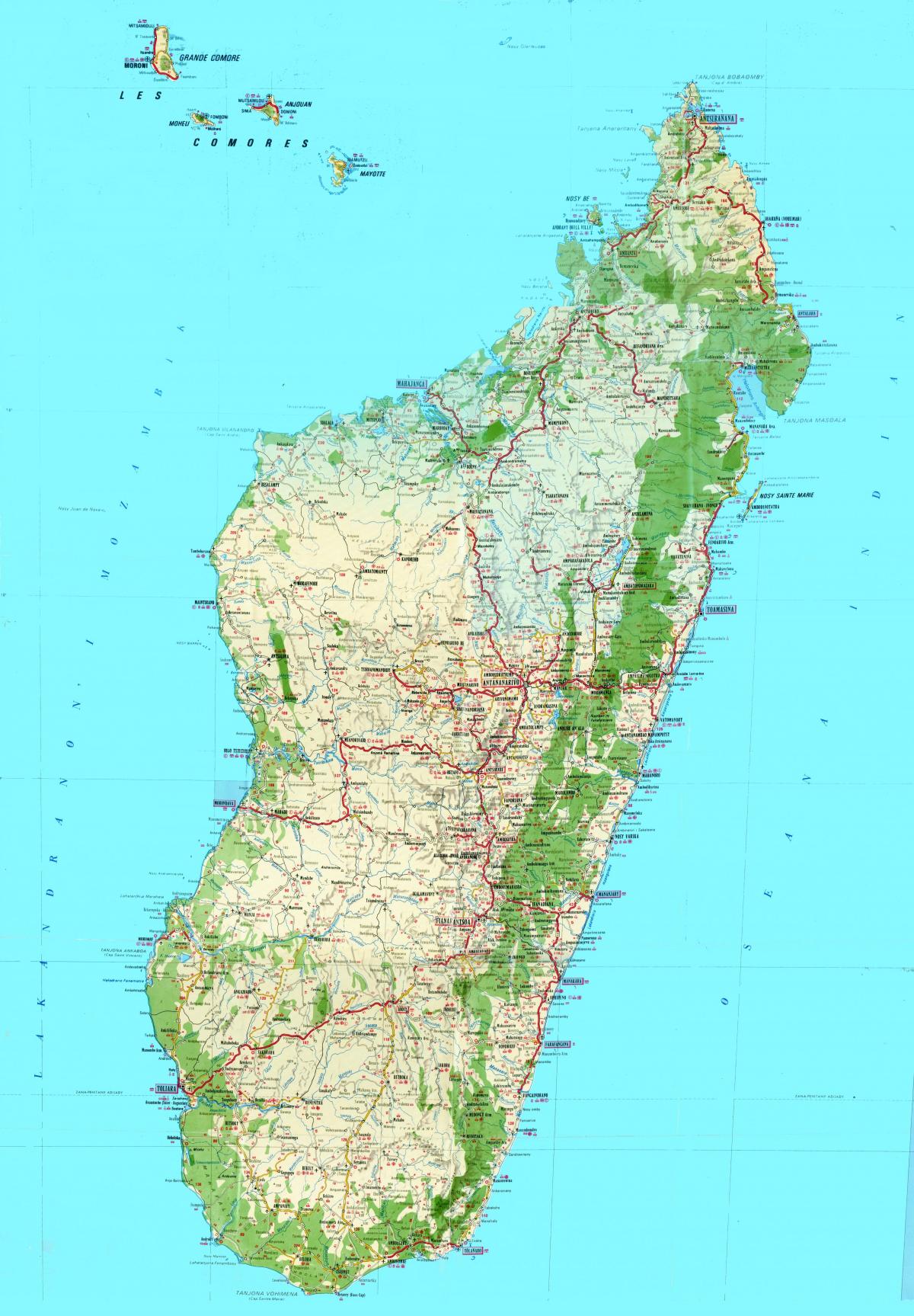 карта Мадагаскара топографическая