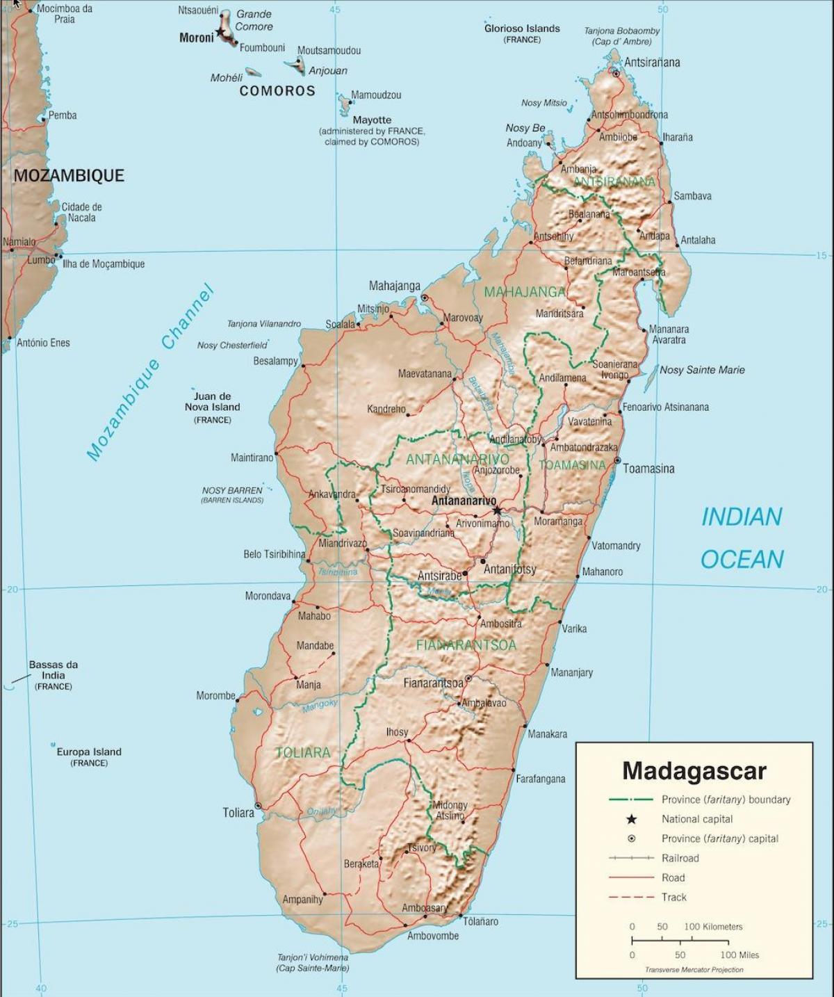 Мадагаскар карта страны