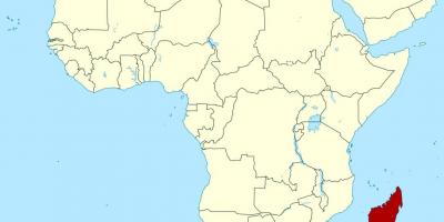 Мадагаскар на карте Африки