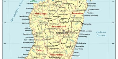 Карта Мадагаскара дороге