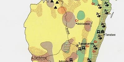 Карта Мадагаскара природных ресурсов