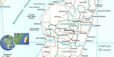 Карта реки Мадагаскар 
