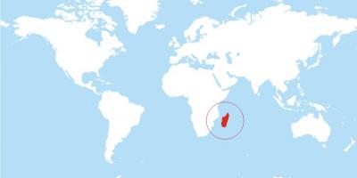 Карта расположения Мадагаскар на мир