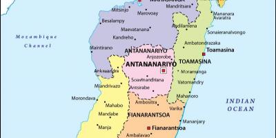 Карта политическая карта Мадагаскар