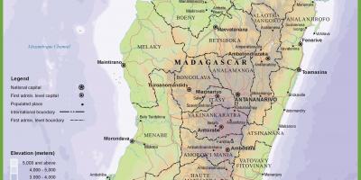 Карта физическая карта Мадагаскар